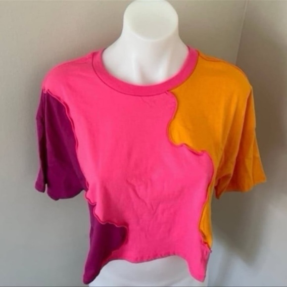 (NWT) Wild Fable Boxy Color-Block Relaxed Fit Crop Top, XS - Picture 5 of 14